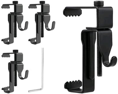 Dailygoods- Baksteenhaken 4-delig - Verstelbare metalen clip - Wandmontagebeugel - Voor buitenfoto's - Geen boren vereist - Klembereik 1,75-6,5 cm - Steenhaken