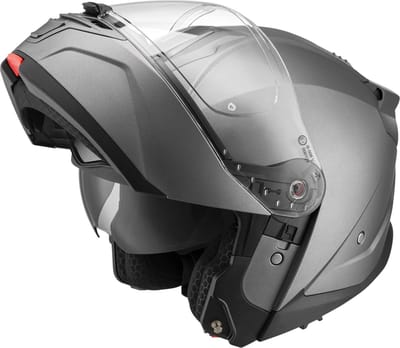 BEON B711 Motorhelm - S - Systeemhelm met Zonnevizier - Verstelbare integraalhelm - Jethelm - Mat Titanium