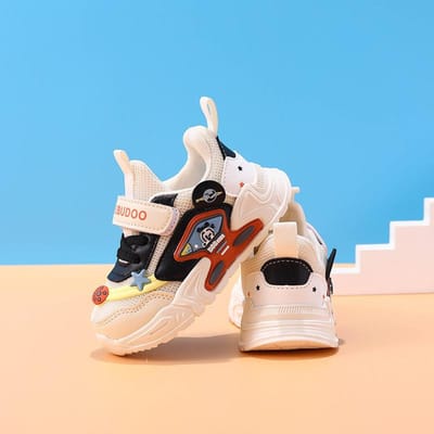 Kindermode Sportschoenen Lente en Herfst Ademend Baby Ultralicht Peuter Antislip Corrigerende Functionele Schoenen 25 white