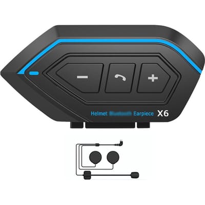 Motorhelm Headset BT5.0 Waterdicht Helm Intercom Hoofdtelefoon Ruisonderdrukking Ondersteuning