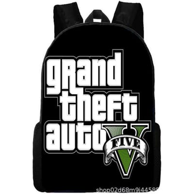 Grand Theft Auto Grand Theft Auto Perifere Animatie Rugzak Schooltassen voor Mannen en Vrouwen standard