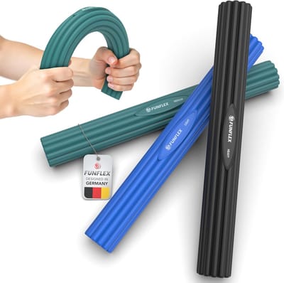SnelShoppen - FUNFLEX Flex Therapy Bars - Set van 3 Weerstands Bars voor Grip en Arm Training - Ergonomisch, Anti-Slip Ontwerp voor Hand, Pols en Ving