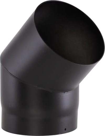 Bocht 45° Ø120 2mm zwart.
