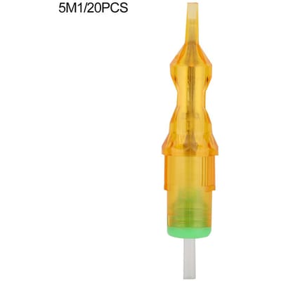 Ensemble de 20 pièces Série M1 Cartouches jetables pour tatouage de sourcils Aiguille de microblading 5M1 yellow