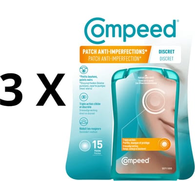 Compeed® Patch Anti-imperfection* Discreet | Hydrocolloïde patch | 3 x 15 patches