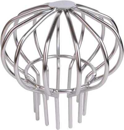 Bladvanger - Regenpijp beschermer - RVS - Regenpijp rooster - Tegen bladeren in dakgoot - Voor dakranden, sloot, riool - Gootbescherming - 12.5×6.5×12.6cm - Zilver