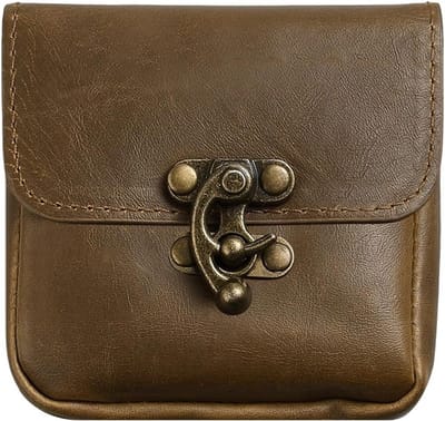 Viking stijl heuptas van kunstleer, vintage en renaissance geïnspireerd, perfect voor LARP, reizen en outdoor activiteiten.