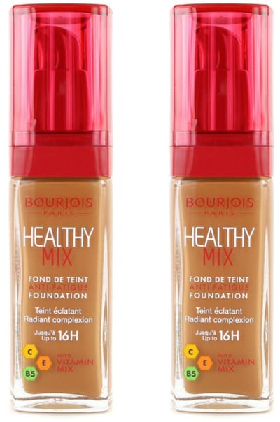 Bourjois Healthy Mix Anti-Fatigue Foundation – 60 Dark Amber – 2×30 ml voordeel