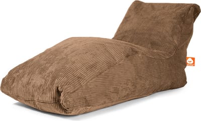 Whoober loungestoel zitzak Bali XL ribcord taupe - Zacht en comfortabel - Wasbaar
