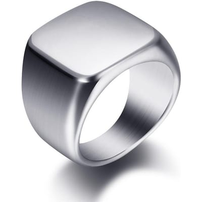 Mode Mannen Zwart Glad Roestvrij Staal Ringen Glanzende Signet Vierkante Vinger Ringen Hiphop Punk Mannelijke Bruiloft Feest Sieraden 12