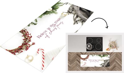 Keukenloper - Loper keuken - Winter - Quote - Kerst - Kerstballen - 120x50 cm - Keukenloper vinyl