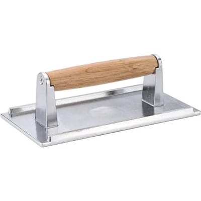 Roestvrijstalen Grillpers Grillgereedschap Rechthoekige Baconpers Steak Grillgewicht Burger Vormer Patty Sandwichpers white
