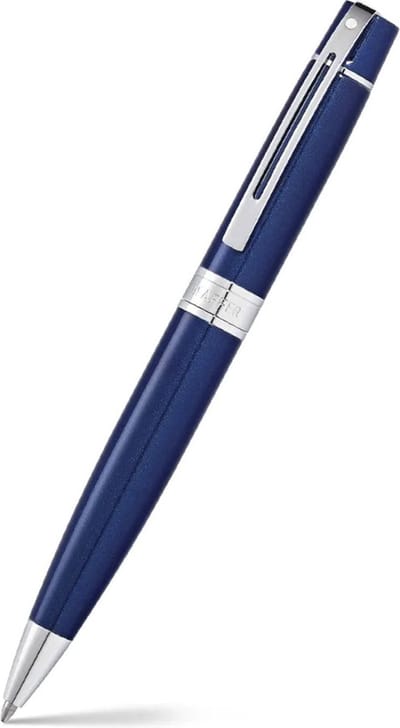 Sheaffer balpen - 300 E9341 - Glossy blue chrome plated