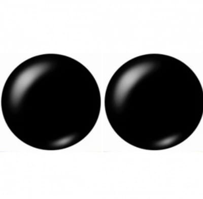 Clip oorbellen Berl Zwart 25 mm