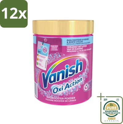 Vanish Oxi Action - Vlekkenverwijderaar Poeder - Gekleurde Was - 1 Kg - Voordeelverpakking - 12 stuks - Gekleurde was - Vlekken verwijderen