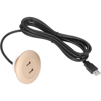 Canapé Prise de Charge USB Installation Encastrée Prise à Double Ports de Charge USB pour Usage Domestique Or doré