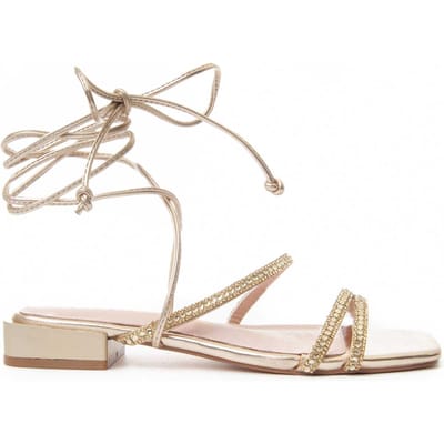 Montevida Platte Sandalen Sandsum In Goud