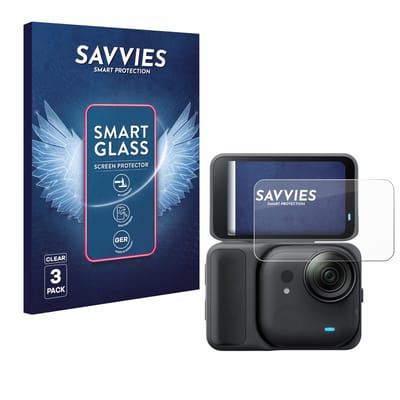 3 Stuks Savvies Screenprotector - geschikt voor Insta360 Go Ultra - beschermfolie glas transparant