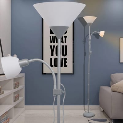 VidaXL Vloerlamp - Grijs, 180 x 22,5 cm