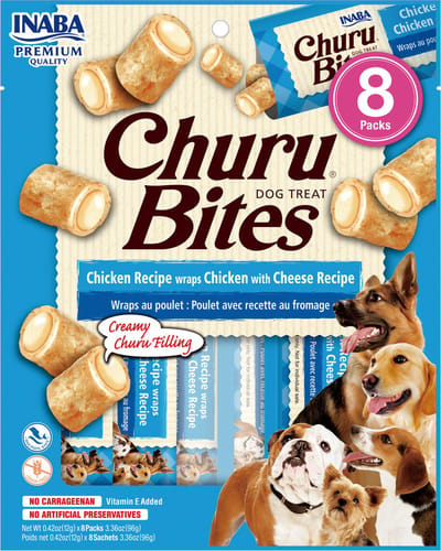 Inaba Bites Dog Chicken Recipe Wraps Chicken With Cheese Recipe - Hondensnacks - Kip Kaas 8x12 g
