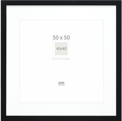 Deknudt Frames fotolijst - zwart met passe-partout - 40x40 / 50x50 cm