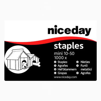 Niceday - Metaal - Mini 10-50 - Geschikt voor de meeste Nietmachiens - 1000 Nietjes