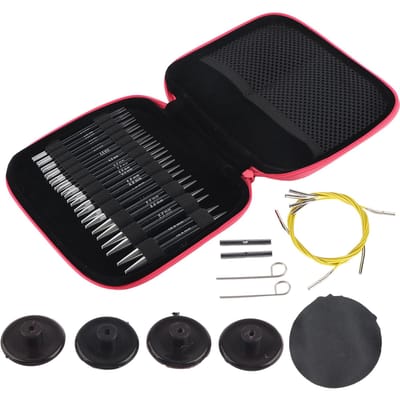 Ensemble d'aiguilles à tricoter interchangeables, portables et amovibles, outils de tricot circulaire pour pulls