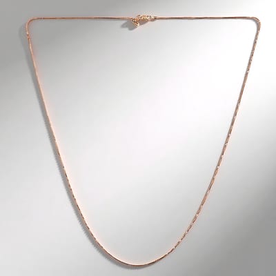 Cavill - 925 Sterling Zilver Ketting Rosé Verguld - 61 cm Venetiaanse Minimalistische Dames Ketting - Karabijnsluiting - Elegant & Tijdloos