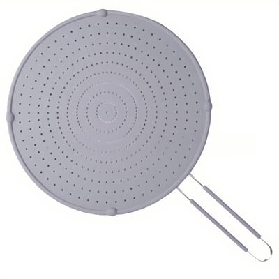 Siliconen spatdeksel – Siliconen pannendeksel – Spatscherm voor koekenpan – Spatnet tegen oliespatten – Hittebestendig spatscherm voor friteuse – Siliconen spatbescherming – Geschikt voor dagelijks gebruik, vaatwasserbestendig – 50 cm x 32 cm