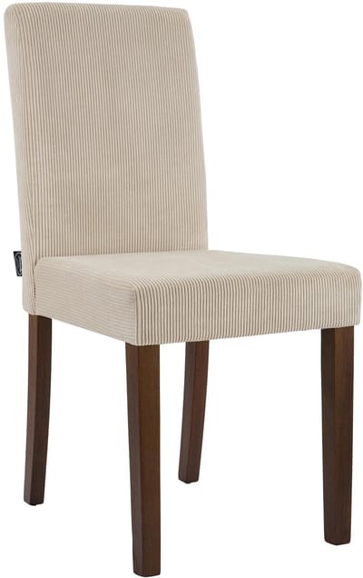 CLP Ina Eetkamerstoel - klassiek - met rugleuning - hout - corduroy - ribstof - antiek donker/licht bruin