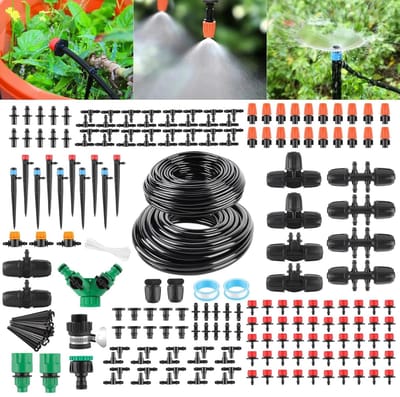 Irrigatieset - Bewateringssysteem - Planten Verzorgen - Instelbare Waterstroom - 315 Stuks - Groen