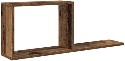 vidaXL - Zwevende - schappen - Oud - hout - 80 - x - 15 - x - 30 - cm - Bewerkt - hout