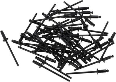 Grote Flens Blinde Klinknagels Zwart 50 Stuks - 3mm Grip Diameter, 6mm Grip Lengte en 6mm Flens Diameter van Aluminium en Ijzer voor Diverse Toepassingen