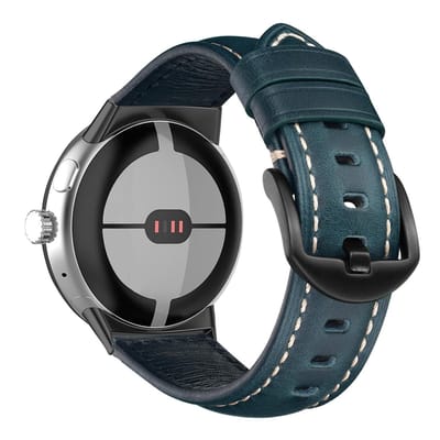Dailygoods- Horlogebandje Zacht Leer - Compatibel met Google Pixel Watch 4/3 - Dames/Heren - Hoog Draagcomfort - Duurzaam en Robuust - Horlogearmband