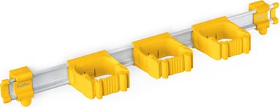 Toolflex One - Gereedschapsophangsysteem - 54 cm Aluminium Rail, Geel - 5 Flexibele Houders - Geschikt voor Ø15-35 mm Gereedschappen - Eenvoudige Installatie - Ruimtebesparend en Veilig - Inclusief Montagemateriaal
