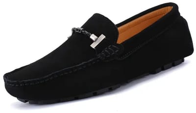 Bovista Loafers Heren - Met Hak - Herenschoenen - Instappers - Zwart - Maat 37.5