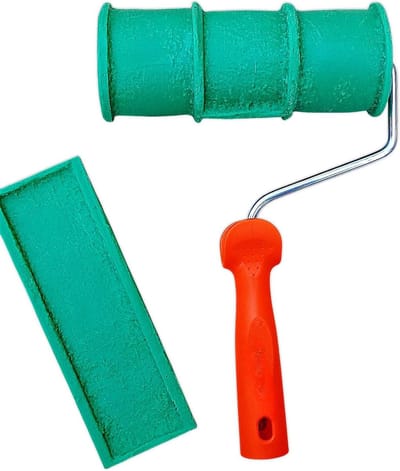 Textuurroller Beton - Betonroller Pannenlap - Muren Vloeren Bedrukken - Imitatie Natuursteen - 32 x 20 cm - Staal