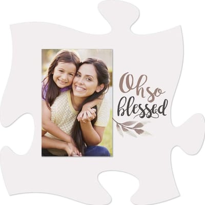 Puzzelstuk met fotolijst Oh so blessed