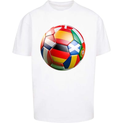 Mister Tee Footballs Coming Home Europe Tour Oversize T-shirt Wit