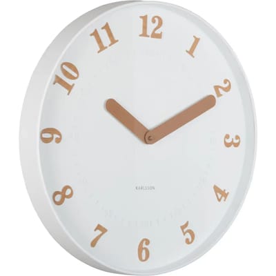 Karlsson Wandklok Amena - Wit - 40x40x40cm - Wandklok Modern