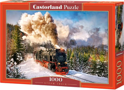 Castorland Steam Train – Puzzel – 1.000 stukjes – Satijnen afwerking – Perfecte pasvorm – Europese kwaliteit