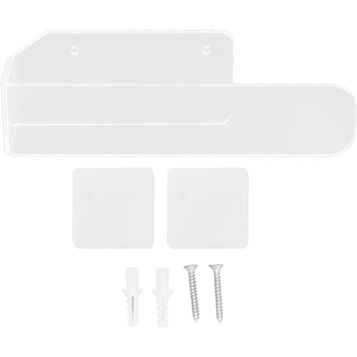 Porte-serviettes mural autocollant moderne en acrylique pour salle de bain et cuisine transparent