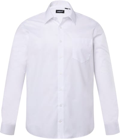 Men Plus - Heren - Zakelijk overhemd lange mouwen EasyCare kentkraag comfort fit - Sneeuwwit - Maat 3XL