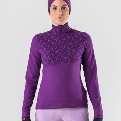 Loeffler shirt voor dames lange mouwen W Midlayer Hywa Grace Transtex® - Paars