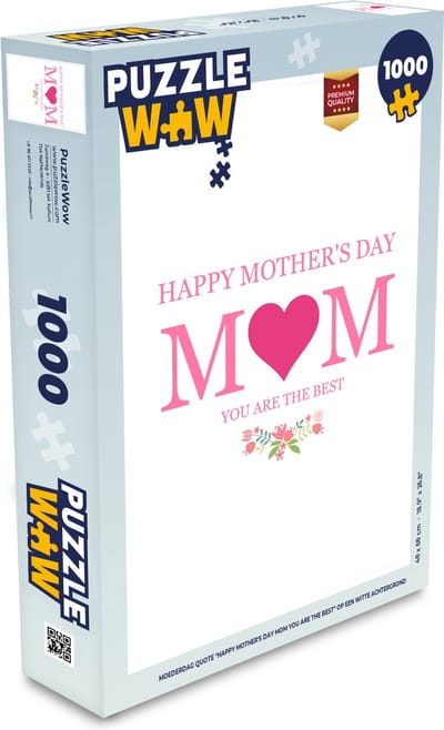 Puzzel Spreuken - Happy Mother's Day mom you are the best - Quotes - Mama - Legpuzzel - Puzzel 1000 stukjes volwassenen