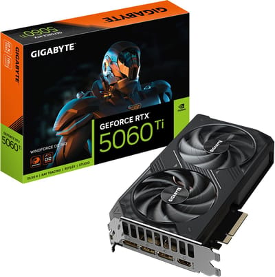 GIGABYTE GeForce RTX 5060 Ti WindForce 2 OC - 16GB GDDR7 RAM - Grafische kaarten