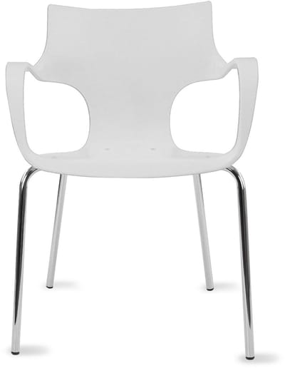 Workliving Jim Stoel - Lichtgrijs - Aluminium Onderstel