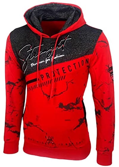 Heren Hoodie met Lange Mouwen en Contrasterende Capuchon