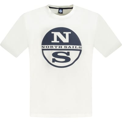 North Sails Witte Katoenen T-Shirt voor Mannen