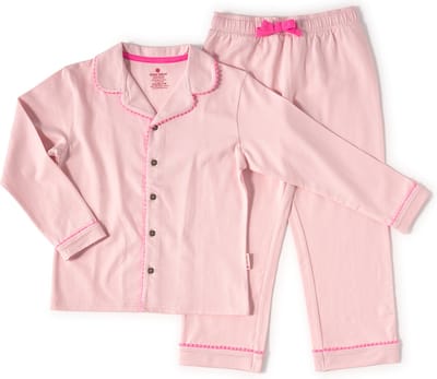 Little Label - meisjes pyjama - roze - 6Y/110-116 - Zachte BIO Katoen